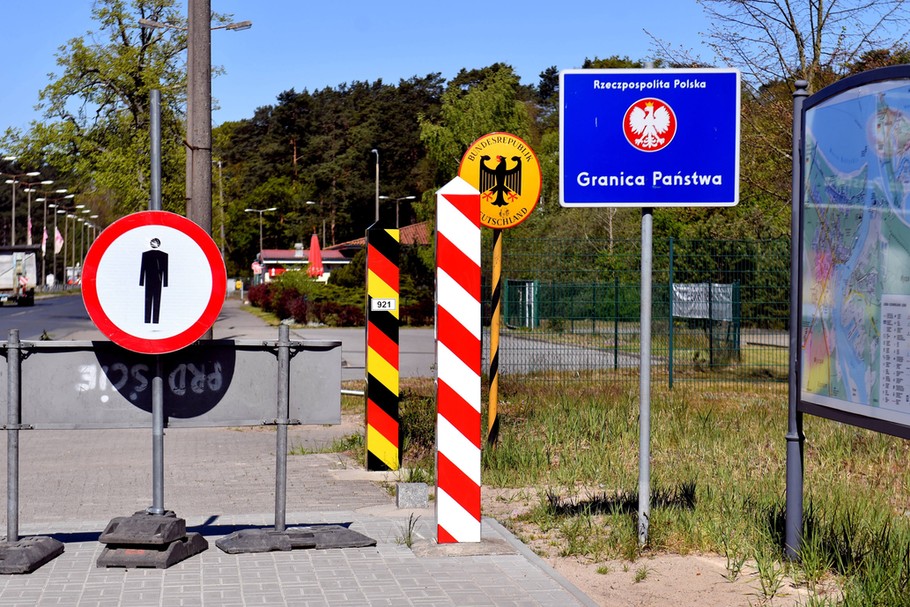 Polsko-niemieckie przejście graniczne Świnoujście-Ahlbeck w trakcie pandemii koronawirusa