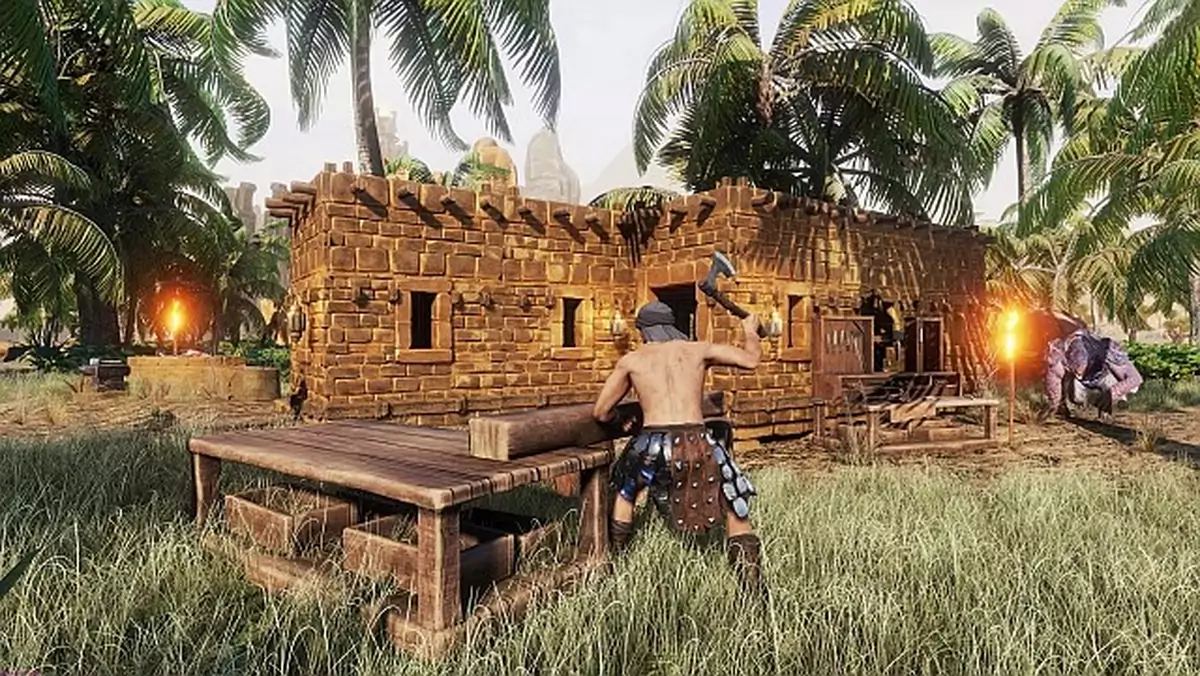 Conan Exiles - nowy gameplay pokazuje destrukcję otoczenia i system domostw