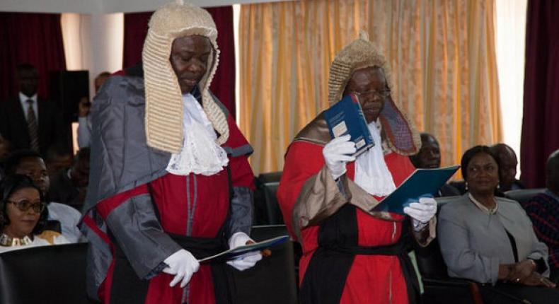 Justice Apau and Justice Pwamang 