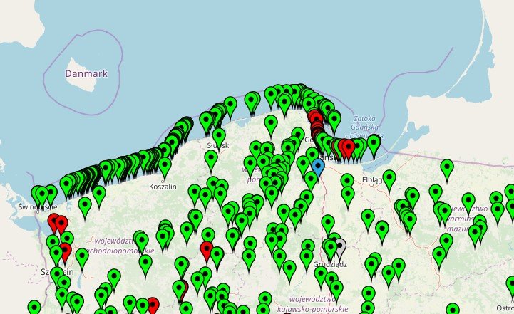 Dostępność kąpielisk nad Bałtykiem - 12.08.2022 r