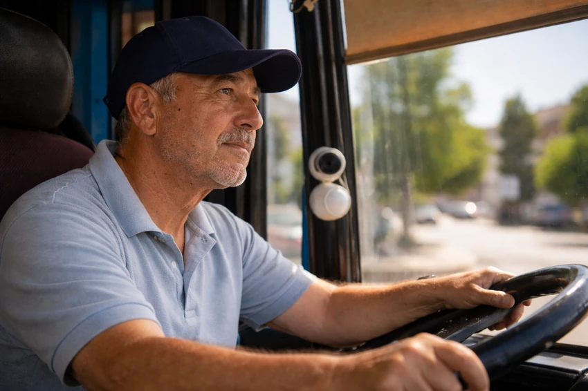 Vozač autobusa - ilustracija