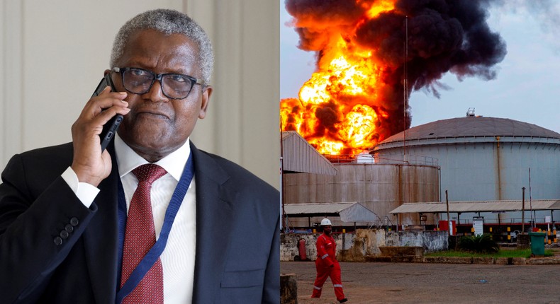 Dangote refinery hit by partial fire outbreak