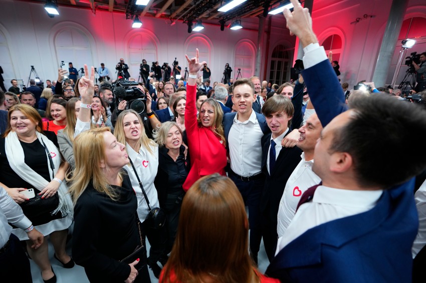 Pristalice Donalda Tuska u Vašravi 15. oktobra