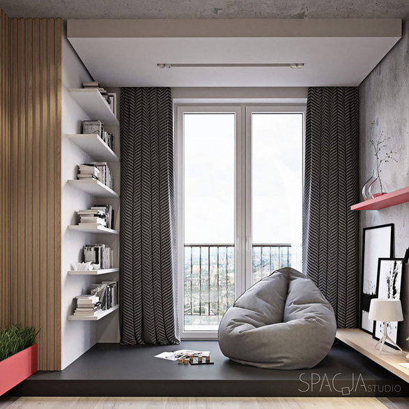 Minimalistyczny apartament wypełniony kolorem