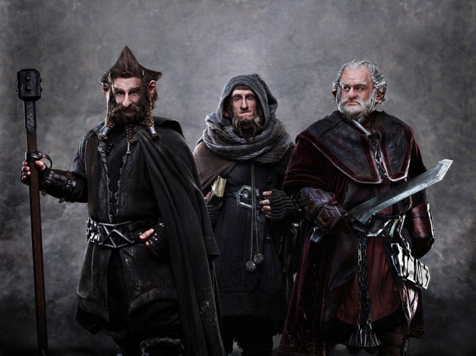 'Hobbit: Niezwykła podróż' (Jed Brophy jako Nori, Adam Brown jako Ori i Mark Hadlow jako Dori)