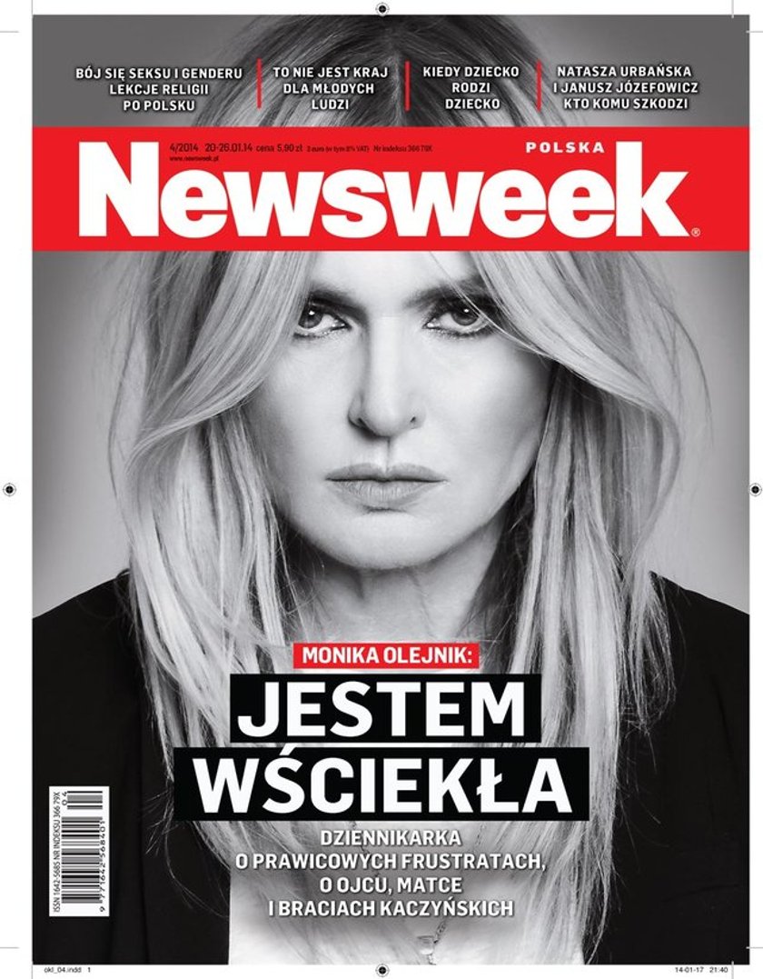 Monika Olejnik na okładce „Newsweeka"