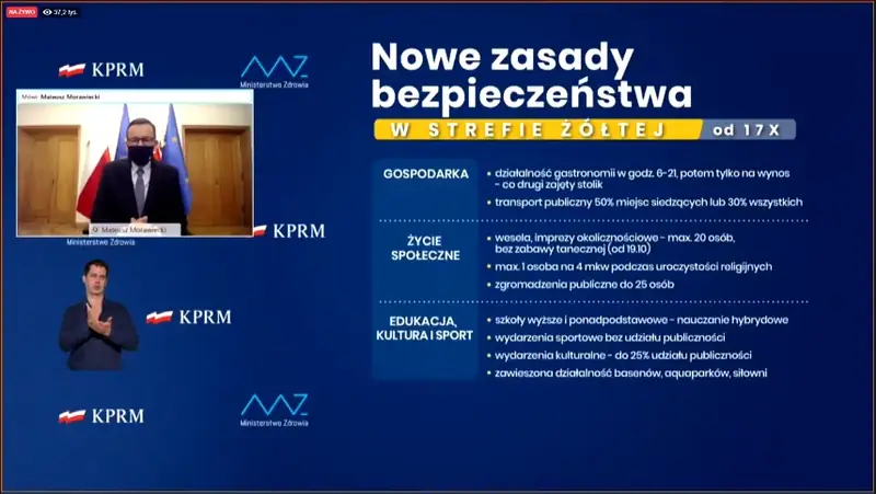 Nowe obostrzenia w walce z koronawirusem / Youtube 