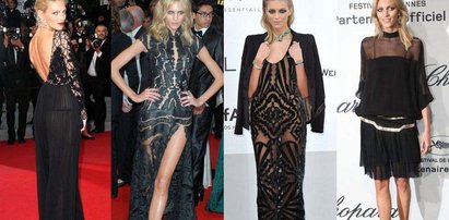 Wierna czerni Anja Rubik w Cannes