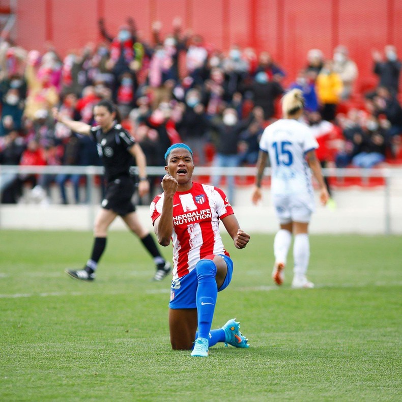 The star of Atlético Femeni Rasheedat Ajibade