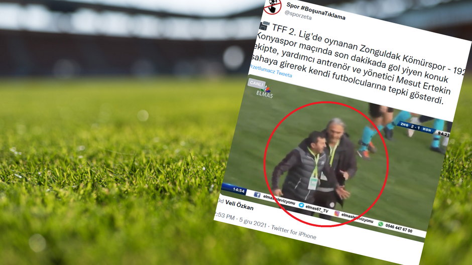 Trener nie krył swojej złości (twitter.com/sporzeta)