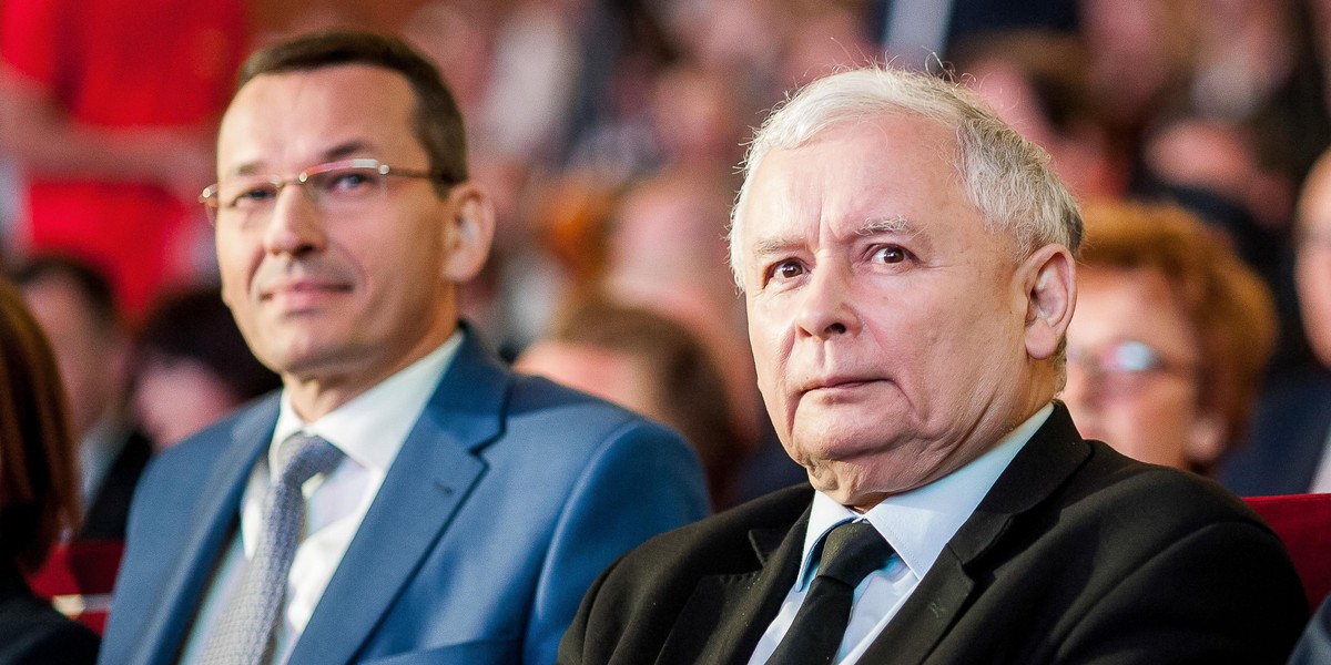 Jarosław Kaczyński i Mateusz Morawiecki