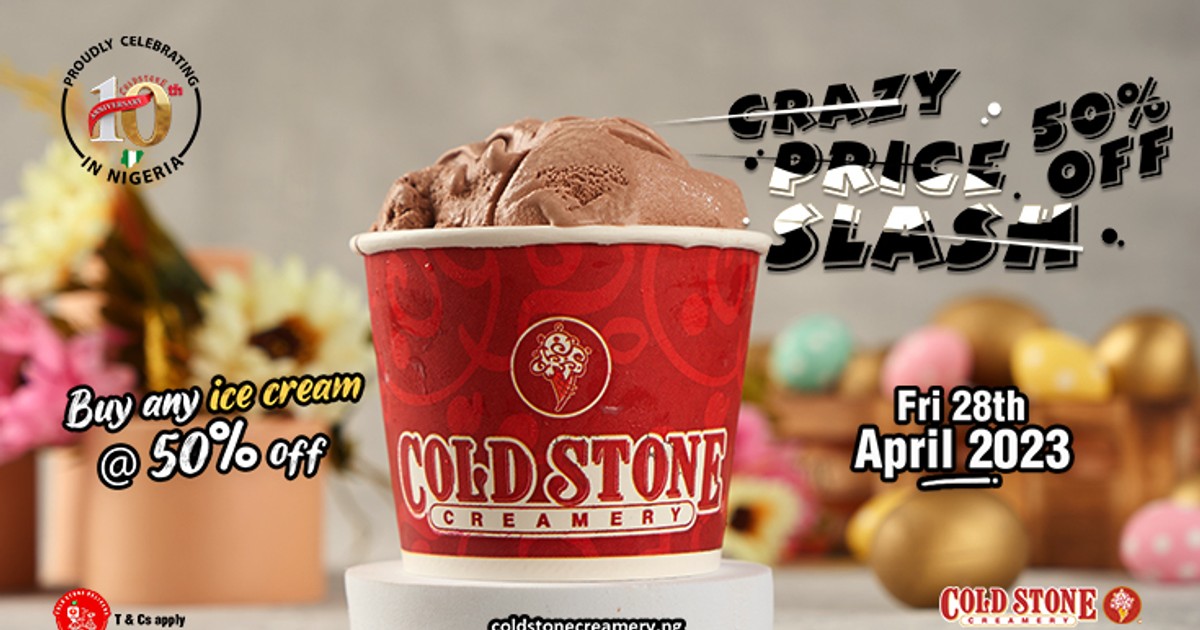 Stay eyescreamed this April with the Cold Stone Crazy Price Slash