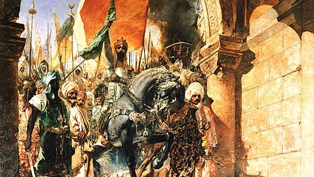 Mehmed II wkracza do Konstantynopola