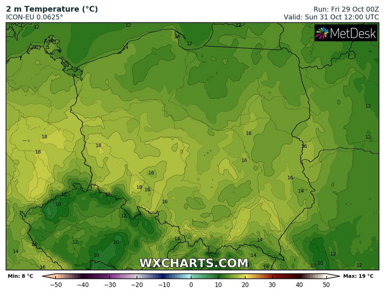 W niedzielę utrzyma się wysoka temperatura