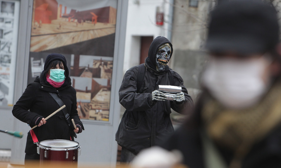 ŁÓDŹ ELEKTROWNIE ATOMOWE ANARCHIŚCI PROTEST