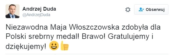 Wpis Andrzeja Dudy