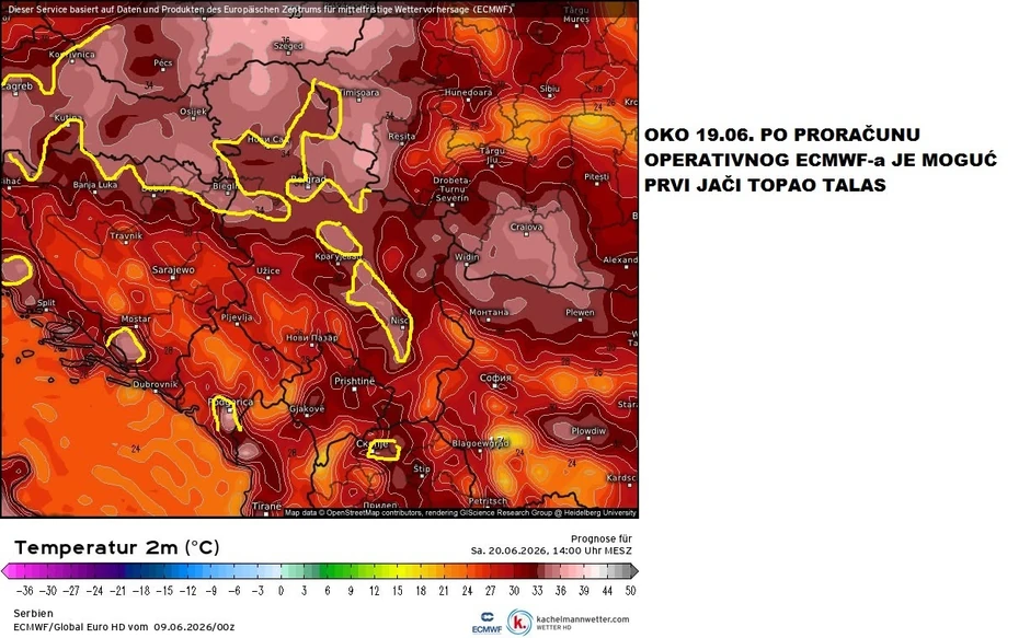 Prvi jači toplotni talas Čubrilo očekuje oko 19. juna