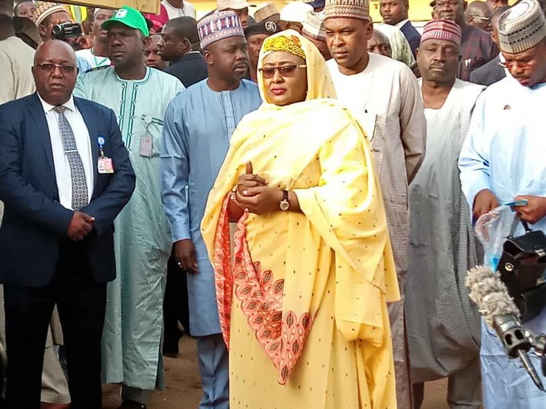 President Buhari, wife votes 