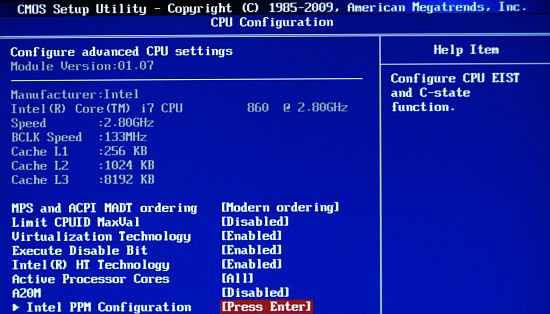 Konfiguracja CPU 