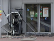 Zniszczony bankomat na ulicy Kazimierza Wielkiego