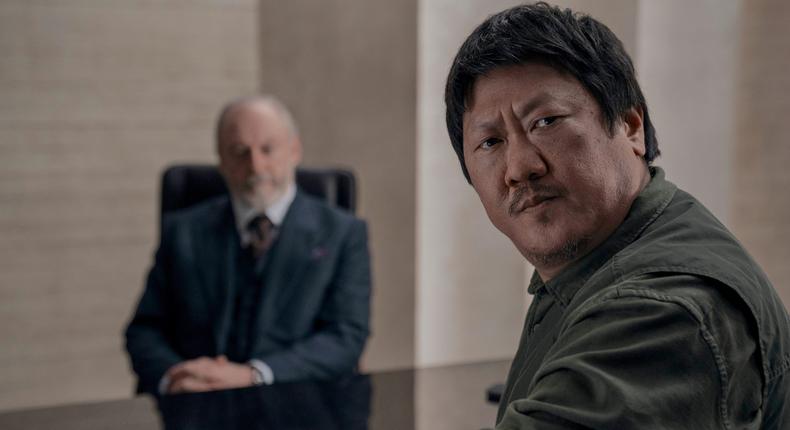 Benedict Wong and Liam Cunningham in 3 Body Problem.Ed Miller/Netflix