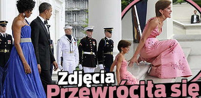 Przewróciła się przy Obamie. Zdjęcia