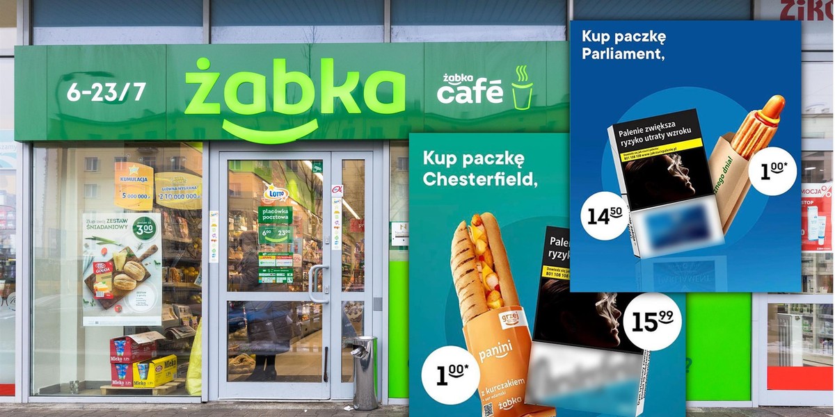 Awantura wokół akcji promocyjnej Żabki, która oferuje hot dogi za 1 zł przy kupnie papierosów.