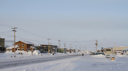 Miejscowość Arviat w Nunavut