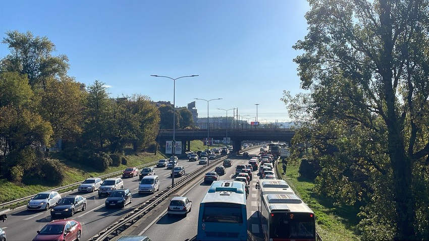 Gužva na moto-putu kod Autokomande