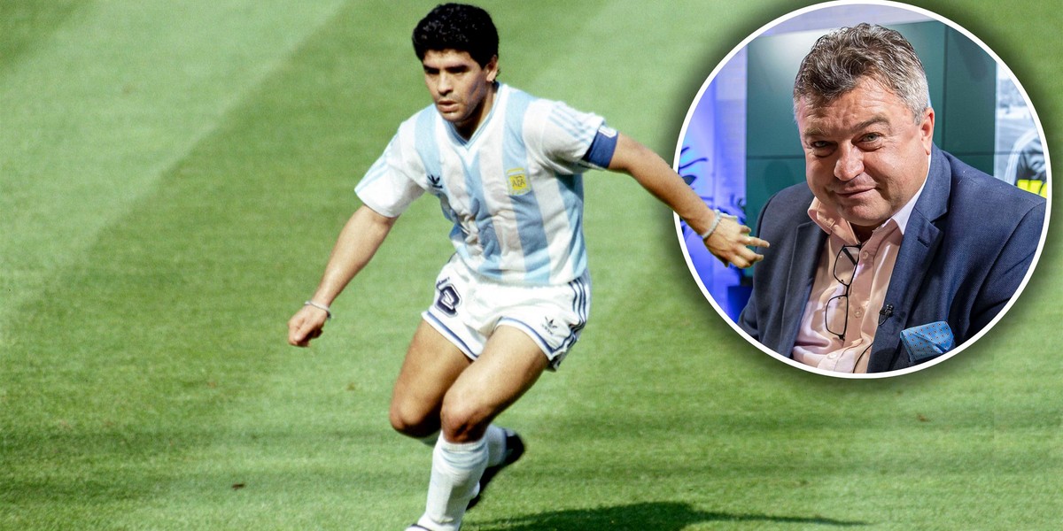 Diego Maradona i Roman Kosecki.