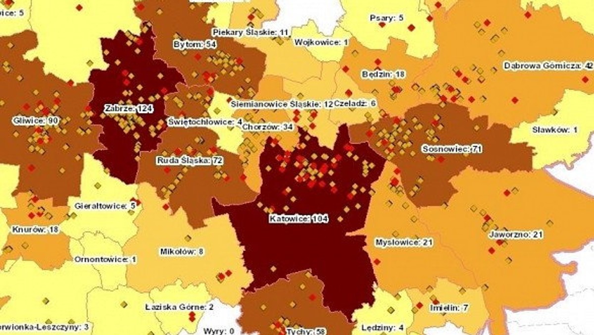 Śląskie ma swoją nową mapę. Nie chodzi o kolejny planowany podział administracyjny i utworzenie województw częstochowskiego i bielskiego, ale o mapę wypadków drogowych na Śląsku. A taka powstała właśnie w oparciu o geoportal - informuje Telewizja Silesia.