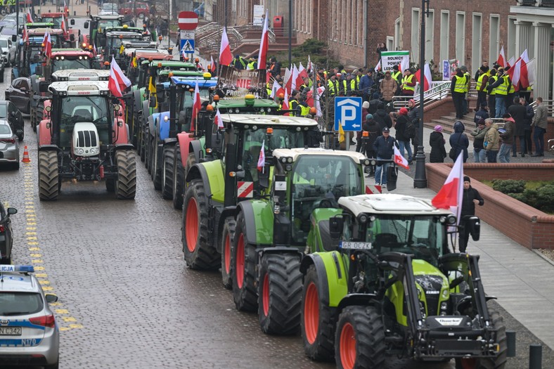 Protesty rolników.