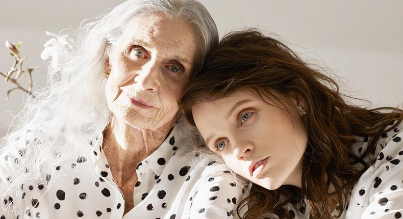 Daphne Selfe and Flo Dunn in Vans and & Other Stories new ad