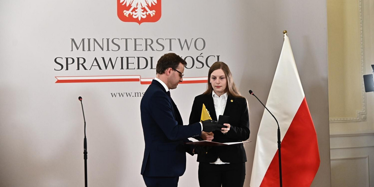 Zuzanna Wiewiórka, działaczka antyaborcyjna, otrzymała medal Ministra Sprawiedliwości