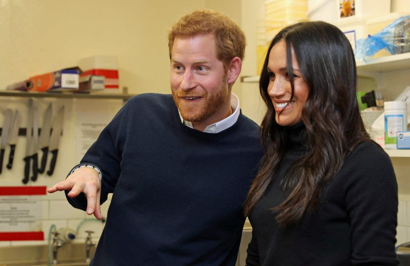 Meghan Markle and Britain's Prince Harry visit a cafe and social business called Social Bite in Edin