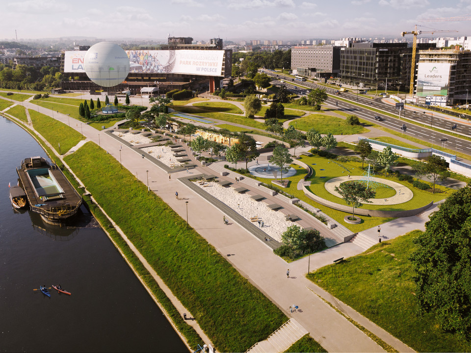 Wizualizacje nowej plaży nad Wisłą