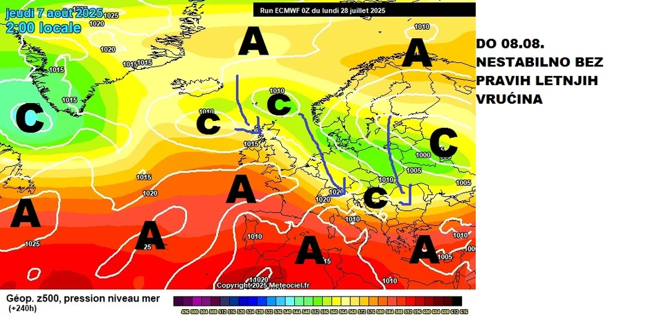 U prvoj dekadi avgusta ne očekuju se letnje vrućine