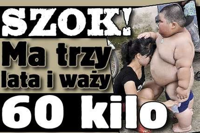 Szok! Ma trzy lata i waży 60 kilo!