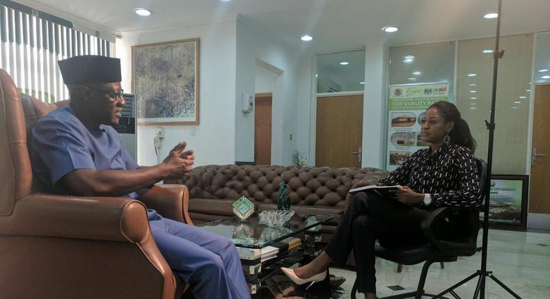 Kwara State Gov Abdulfatah Ahmed grants an interview