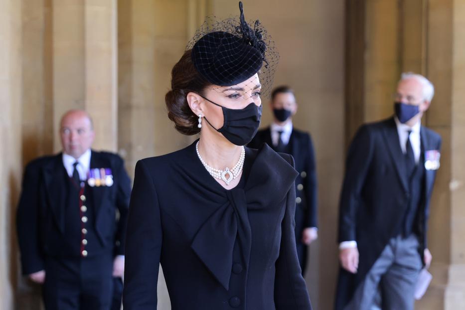 Kate a királynő nyakláncát viselte a temetésen / Fotó: GettyImages