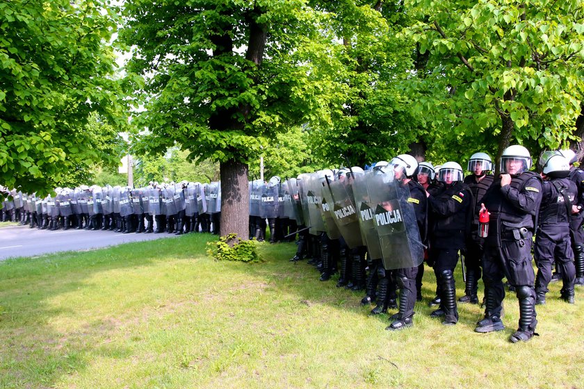 Policja podczas zamieszek w Gdańsku