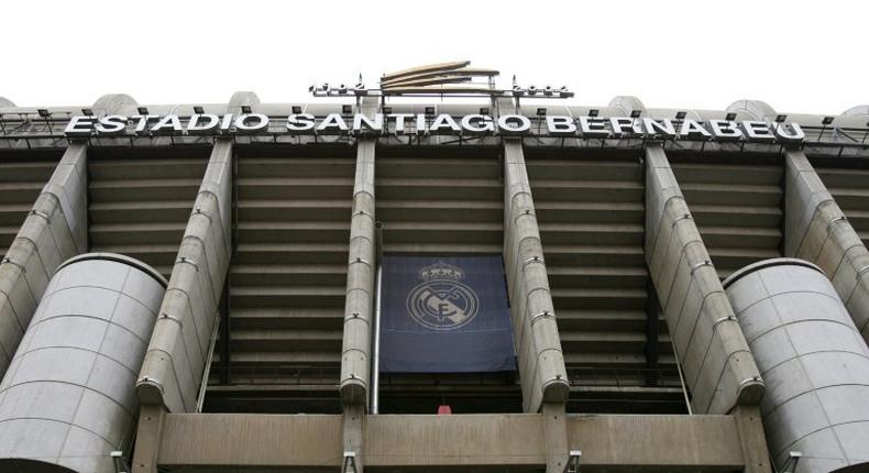 Real Madrid's home, the Santiago Bernabeu stadium in Madrid