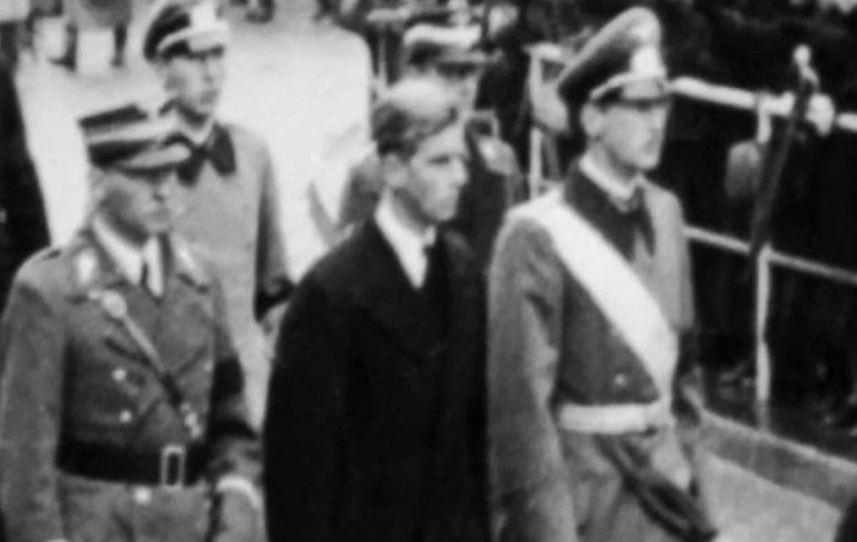 Książę Filip w towarzystwie nazistów