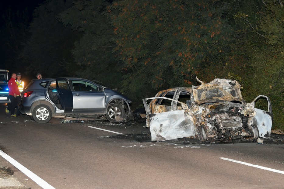 Halálos baleset a 33-as főúton / Fotó:  MTI Czeglédi Zsolt