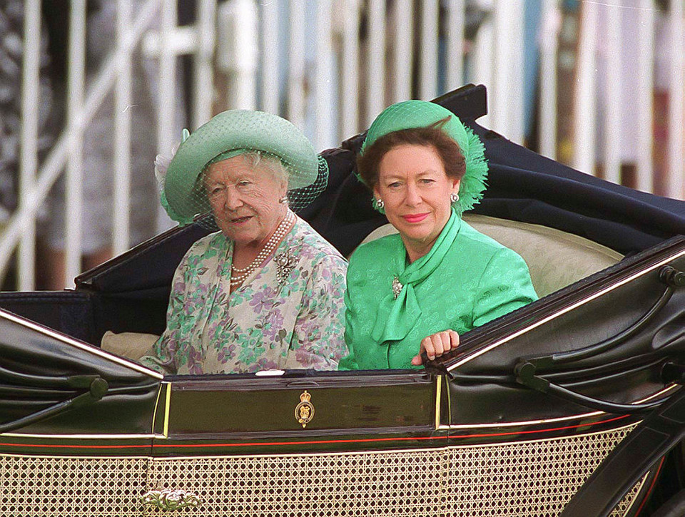 Royal Ascot 1996: księżniczka Małgorzata i Królowa Matka