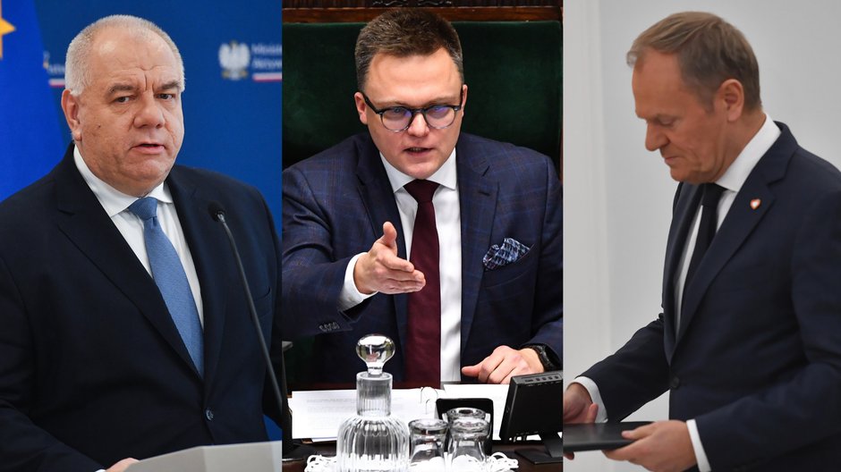 Jacek Sasin, Szymon Hołownia i Donald Tusk