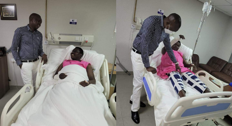 MP Oscar Sudi visits Ainabkoi Member of Parliament William Chepkut is Hospital 