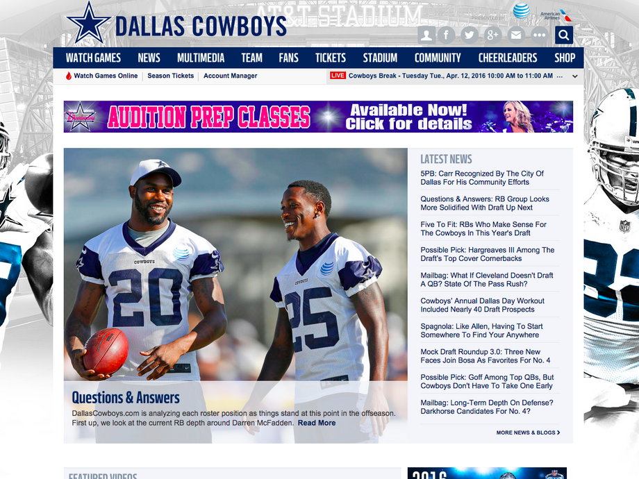 The Dallas Cowboys: Now