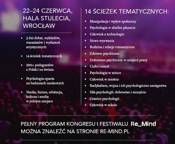Re_MindKongres i Festiwal Psychologiczny
