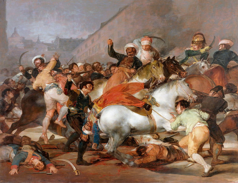 "Szarża Mameluków" obraz hiszpańskiego malarza Francisco Goyi